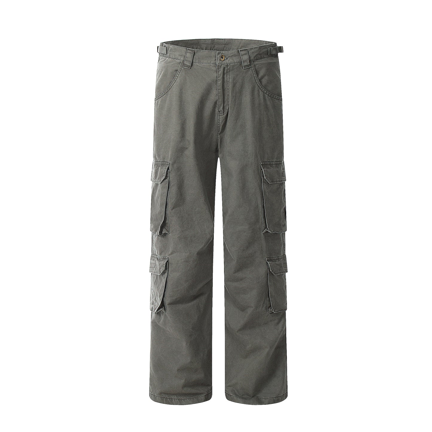 Retro Multi-pocket Cargo Pants Loose Straight Casual Pants