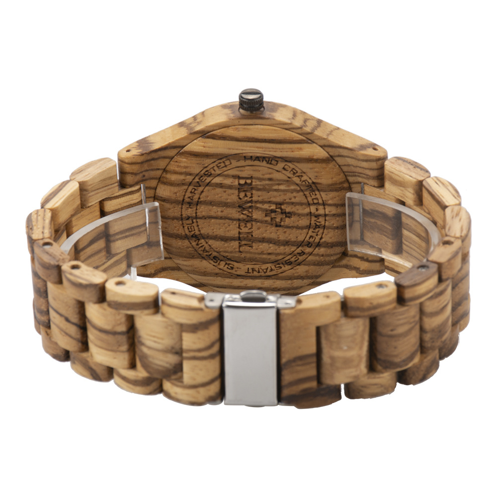 Kalender Quartz Zebra Træbord