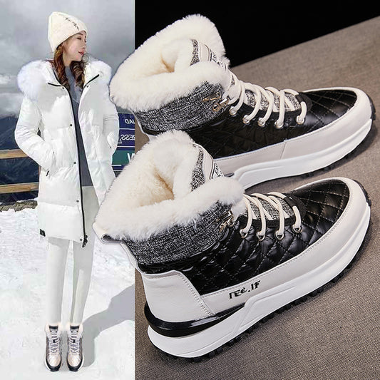 Ladies Thick-soled And Velvet Thick Warm Cotton Boots