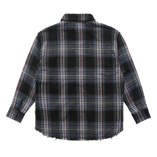 Loose Casual Polo Collar Raw Coconut Embroidered Shirt