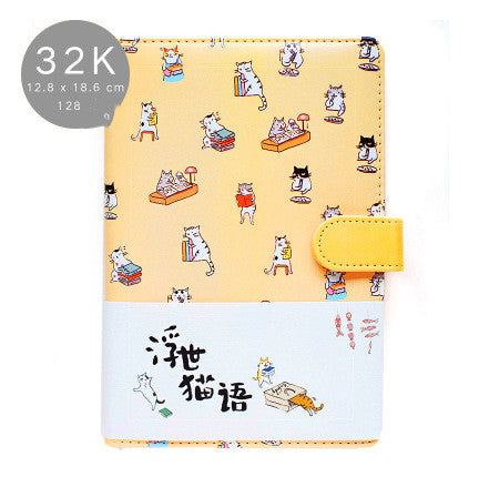 Cartoon magnetic buckle notebook color page hand ledger