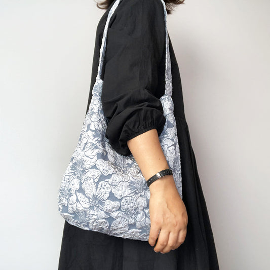 Vintage Rose Cloth Pocket Three-dimensional Jacquard Fabric Fillet Underarm Bag