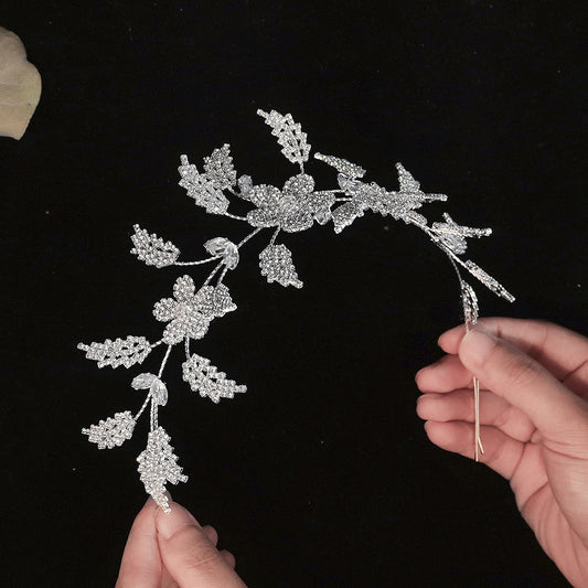 Luxury zircon flower headband