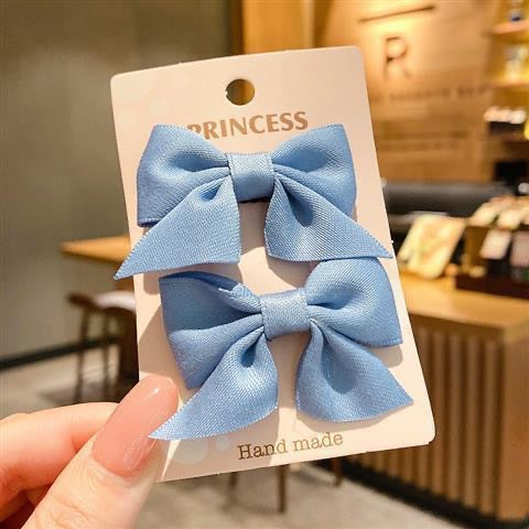 Children's Girls Baby Princess Side Cute Flannel Bow Hairpin
