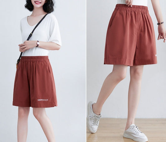 Women's Plus Size Korean Style Wide Leg Shorts