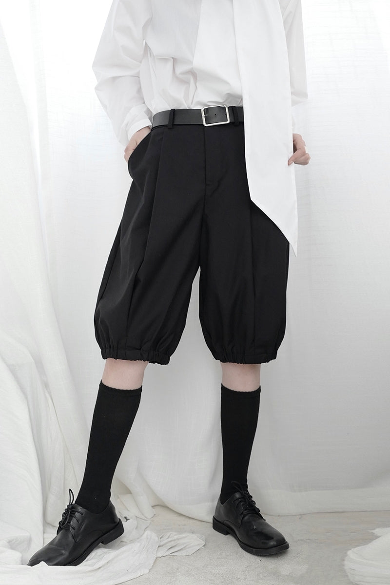 Dark Niche Shorts With Elasticated Feet