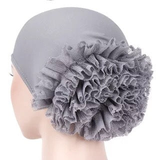 Large Flower Solid Color Lace Plate Flower Hat