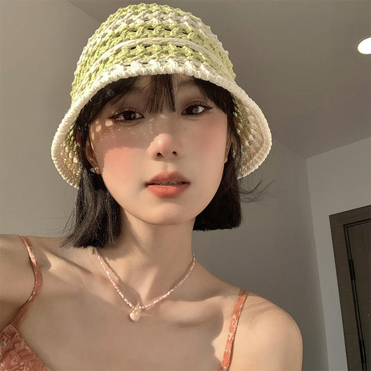Summer Japanese Face-showing Little Wild Straw Hat Seaside
