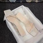 New Style Sandals Women's Thick High-Heeled Sandals With Square Head Transparent