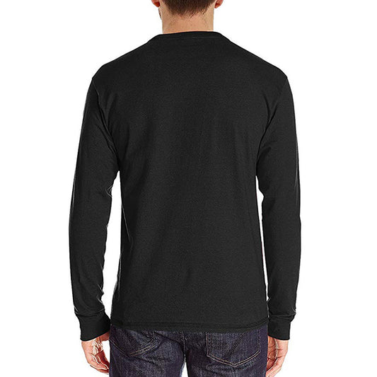 Raglan Long Sleeve Solid Color Plus Size Men's T-Shirt