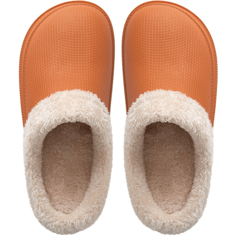 Women's Thick-Soled Outdoor Waterproof Cotton Slippers For Outer Wear
