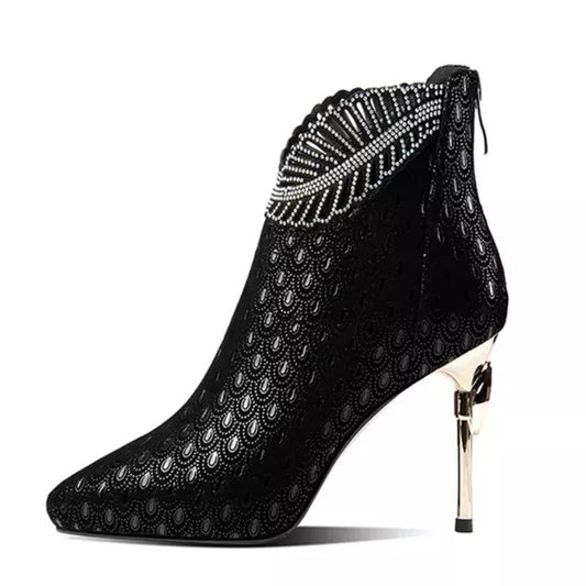 European And American New Leather Sexy Super High Heel Boots