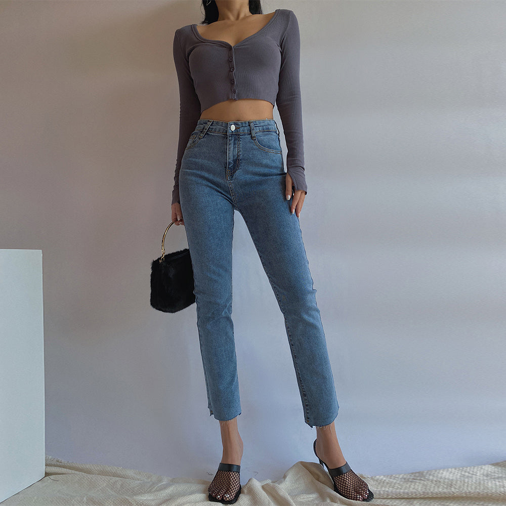 Women's High Waist Slim Slimming Stretch Jeans