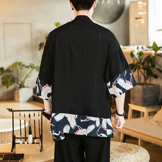 Chinese Style Men's Ancient Style Hanfu Wind Cloak Gown