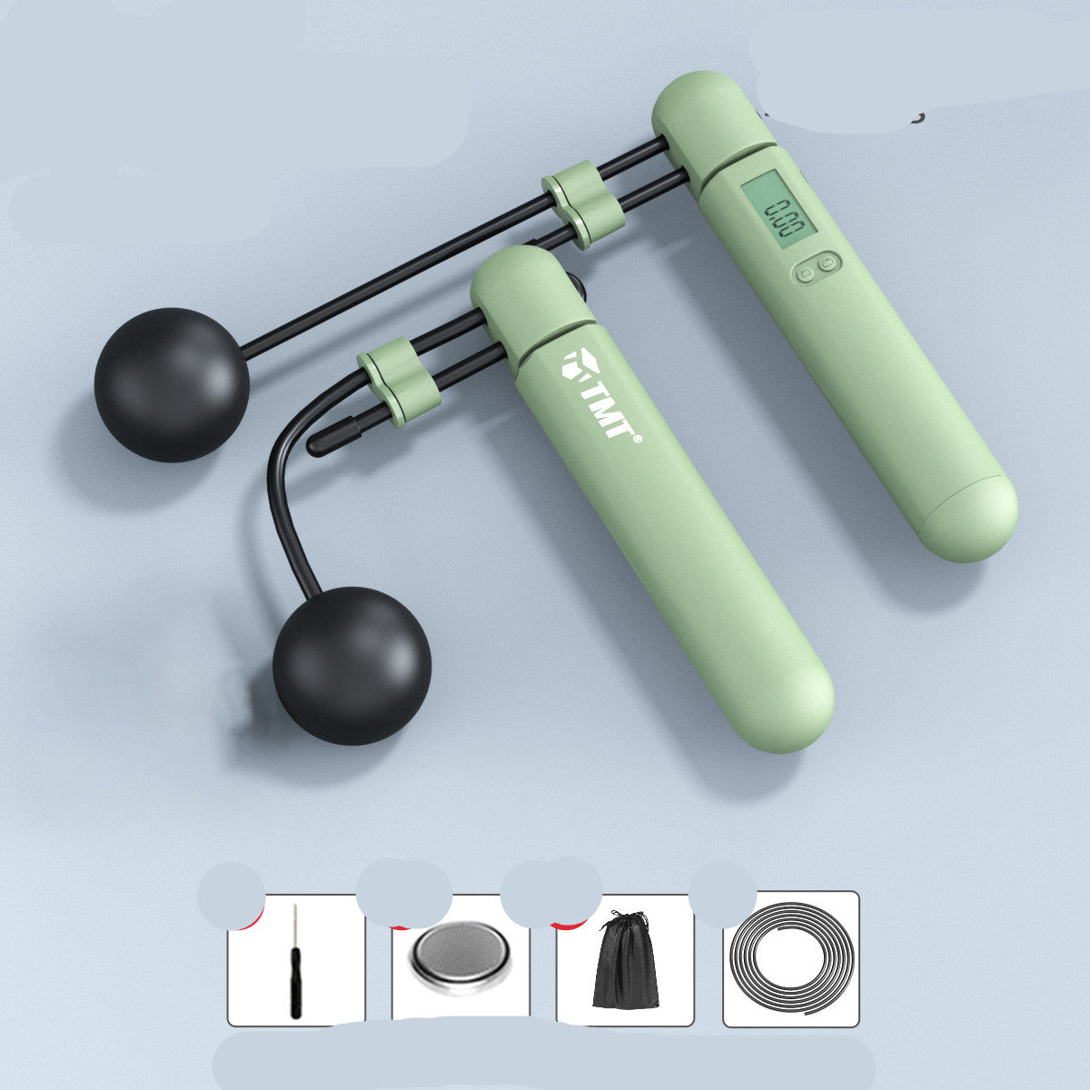 Rope Skipping Smart Counter Cordless Fitness Weight Loss Exercise Weight-bearing Fat Reduction Steel Wire Rope Professional Fat Burning
