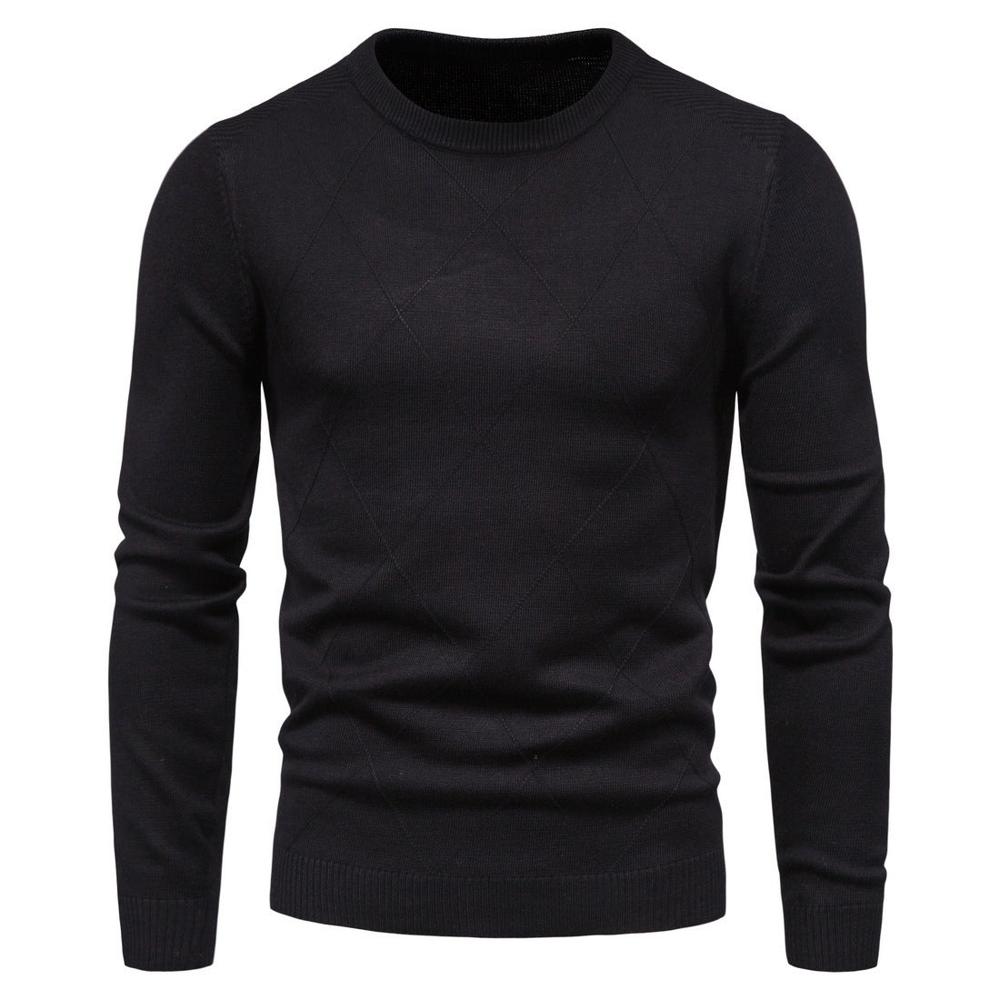 Men's Diamond Check Sweater Bottoming Shirt
