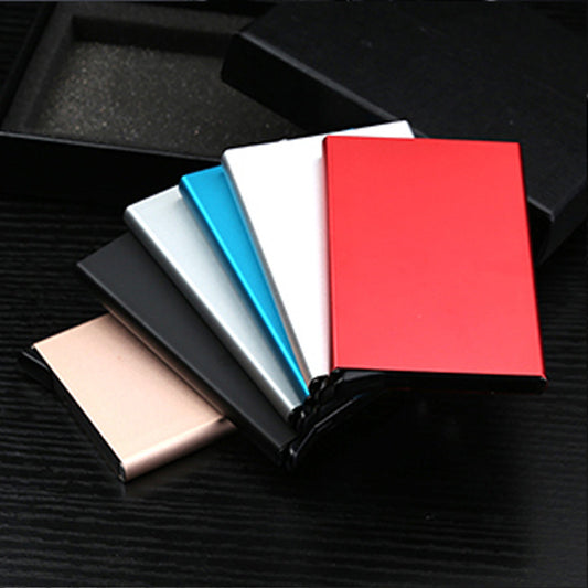 Anti-Theft Brush RFID Anti-Magnetic Aluminum Alloy Card Holder