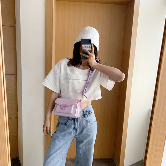 One Shoulder Messenger Bag Fashion Simple Small Square Bag
