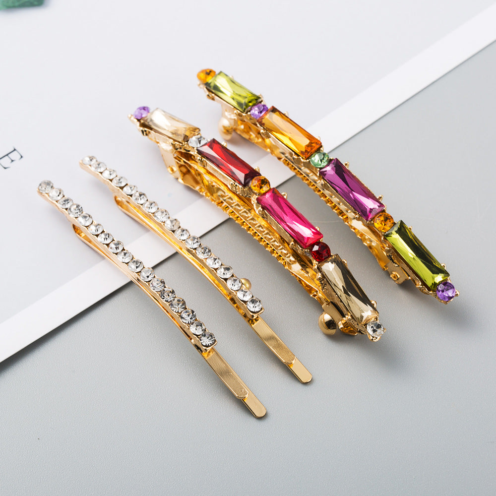European And American Style Alloy Diamond Fashion Hairpin Set