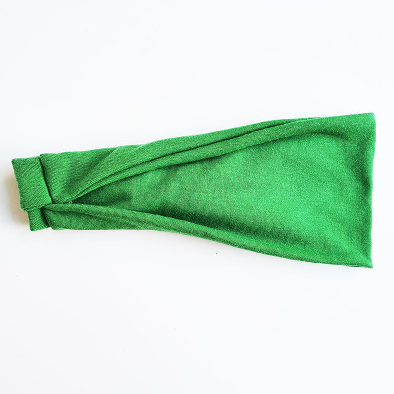 Cotton Foldable Drawstring Elastic Fabric Half-fold Sports Turban Wide-sided Headband