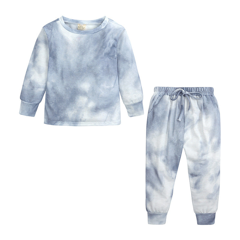 New Tie-Dye Printed Parent-Child Fashion Two-Piece Suit