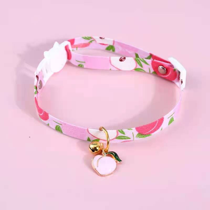 Cat Daisy Collar Bow Cat Necklace Pendant Cowboy Bells