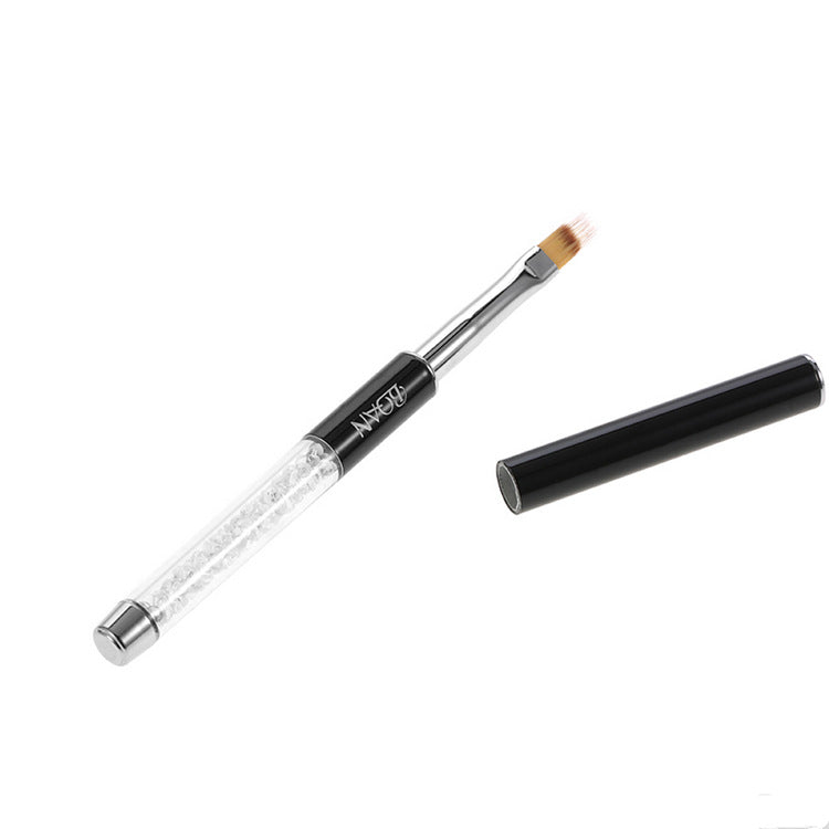 Nail Brush Serrated White Rod White Diamond Nail Pen Gear Shape Pen