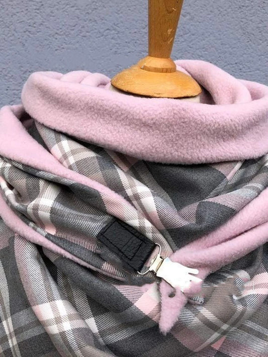 Simple and Versatile Checkered Thick Warm Shawl Fashion Scarf
