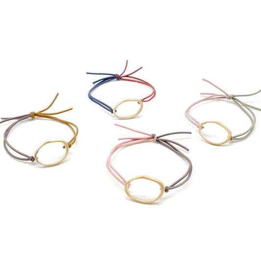 Geometric Headband Hair Tie Hair Rubber Band Leather Case Hair Accessories Headwear