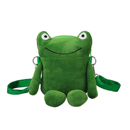 Blød sød frø lille taske telefon enkelt skuldertaske