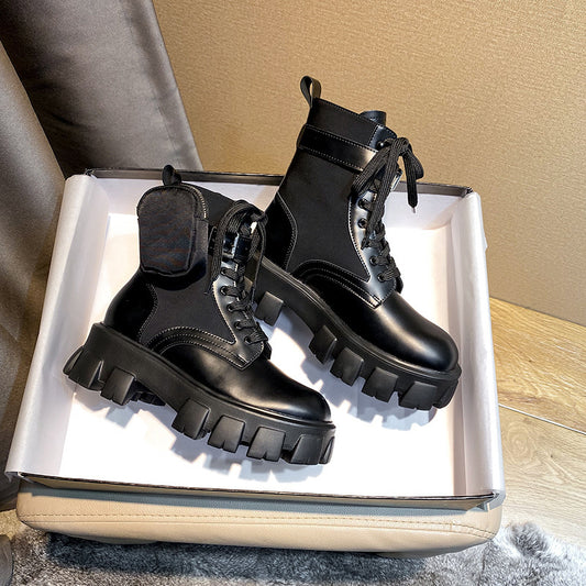 Martin Boots Trifle Thick-soled Retro British Fan Boots