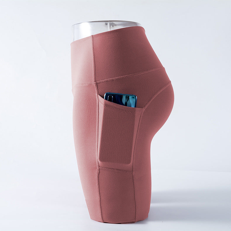 Europæiske og amerikanske yogashorts til kvinder, fempunktsbukser, løbeshorts