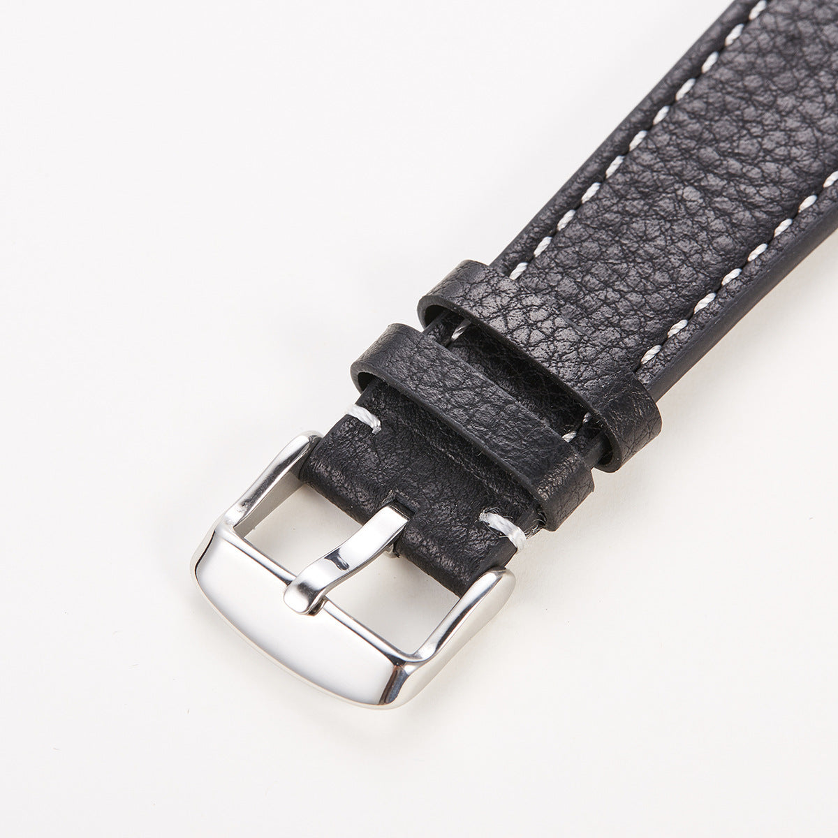 Quick Release Leather Strap Soft Lychee Pattern Watch Strap