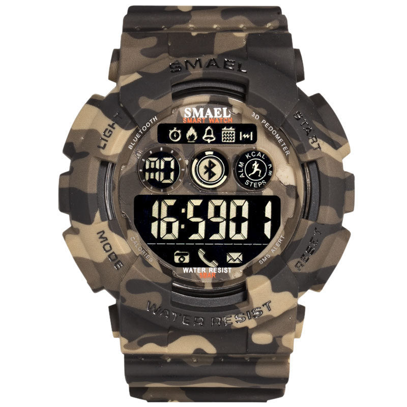 Outdoor Waterproof Japanese Movement Multifunctional Sports Rubber Watch
