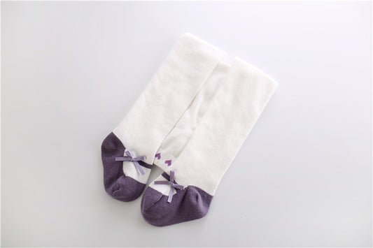 Cotton Big PP Baby Pantyhose Bow Tie Body Socks