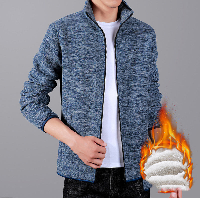 Polar Fleece Casual Stand Collar Jacket Top