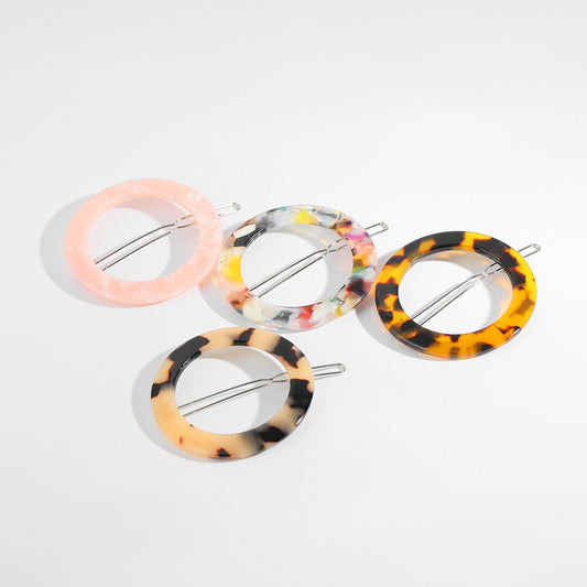 Acrylic Hair Clip Acetate Sheet Marbled Temperament One-word Clip