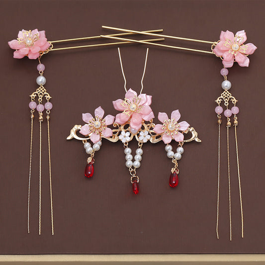 Antique Hanfu Tassel Hairpin Set Accessories