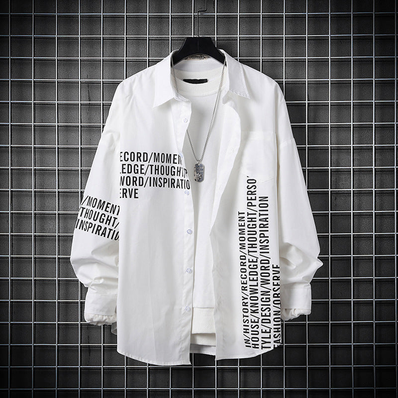 Shirt Men Spring And Autumn Korean Fashion Casual Long Sleeves
