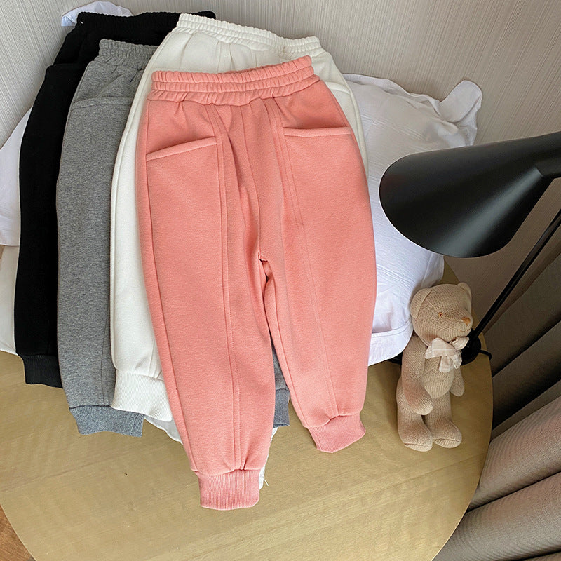 Girls' sport winter style foreign style children's down guard pants