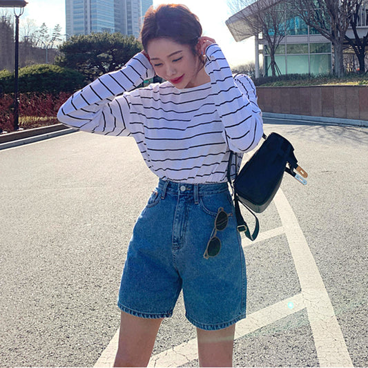 Slim Slimmer High-Waist Denim Shorts