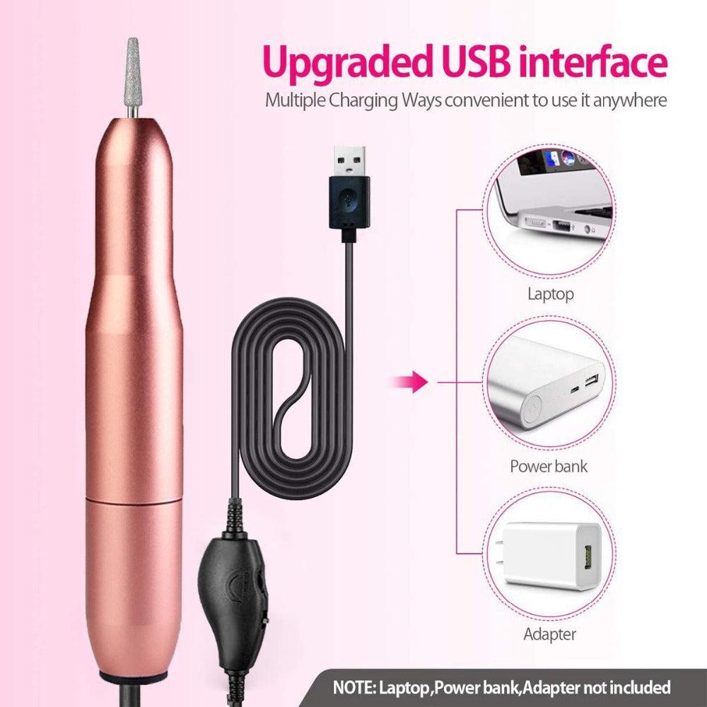Mini Electric Nail Polishing Pen Short Style Adjustable Speed