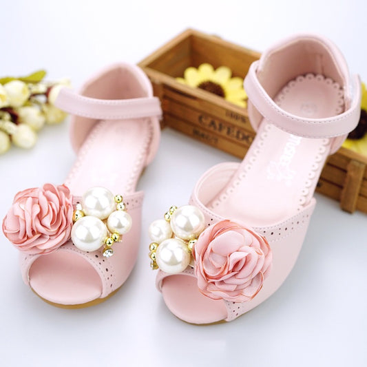 Sandaler i koreansk stil med blomster til prinsesser til større børn Komfortable sandaler