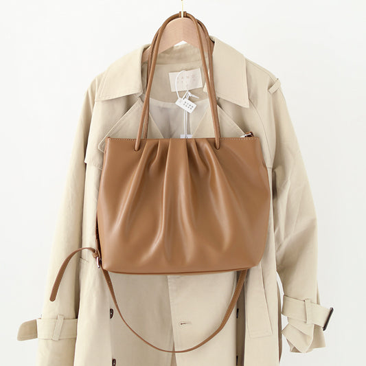 Pleated Cloud Bag Retro Large Capacity One Shoulder Tote Bag