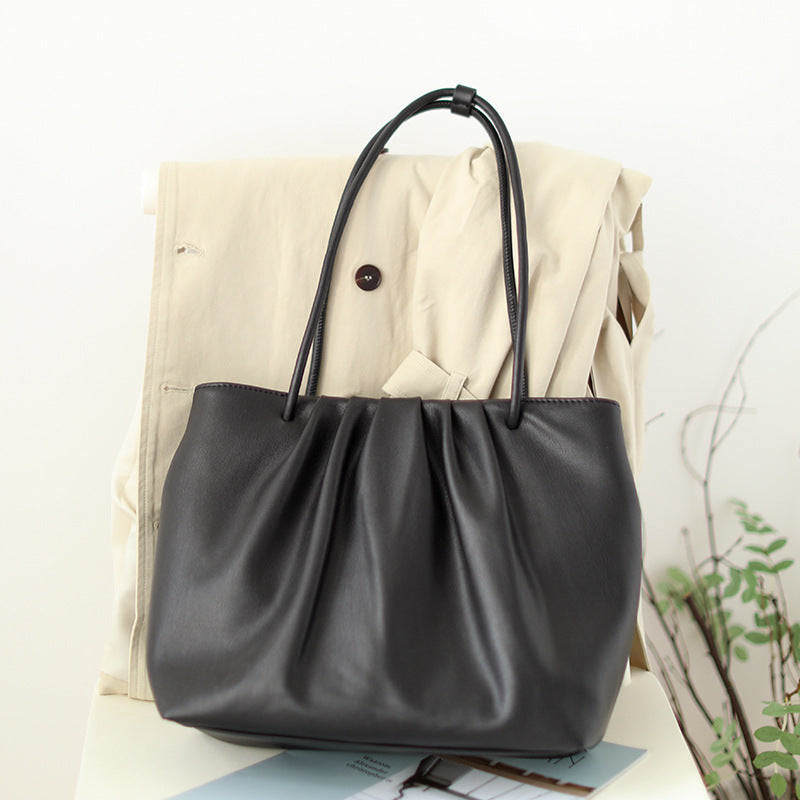 Pleated Cloud Bag Retro Large Capacity One Shoulder Tote Bag