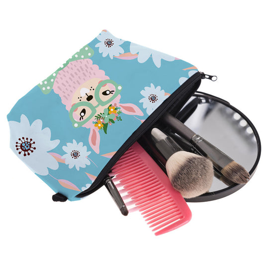 Digital Printing Alpaca Llama Cosmetic Bag Multi-Function Women's StorageBag