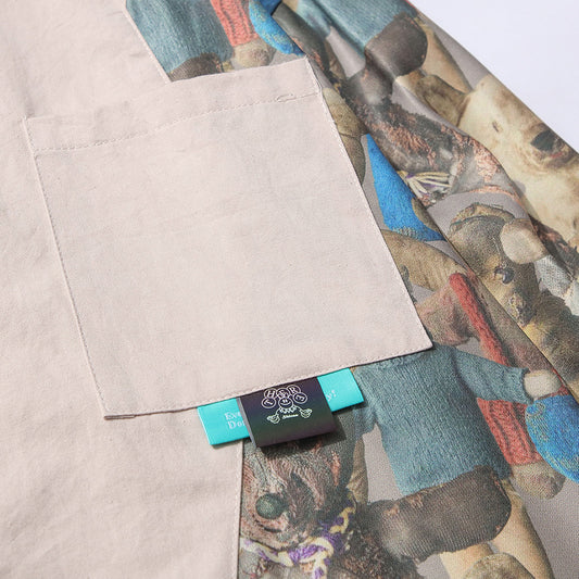 Shirt BF Style CoupleJacket Stitching Tooling Long-Sleeved Shirt