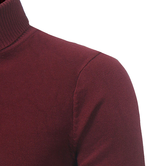 Sweater med høj hals, nederdel og smal pasform