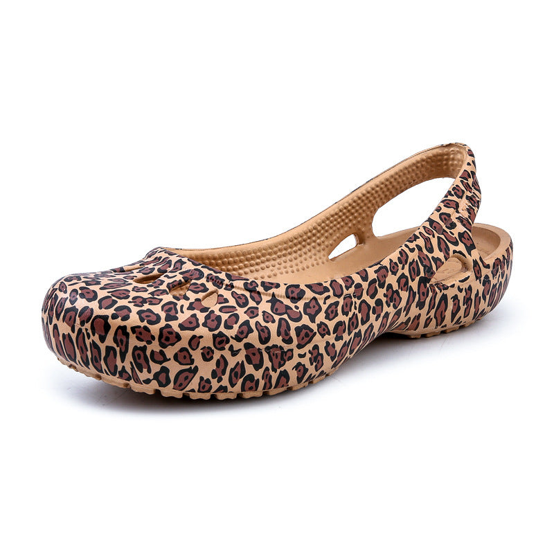 Ladies Pattern Flat Shoes Hole Shoes Sandals