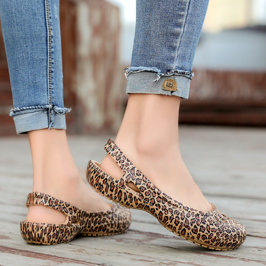 Ladies Pattern Flat Shoes Hole Shoes Sandals